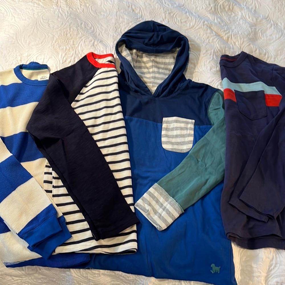 Mini Boden / Boden Boys / Johnnie B Cotton L/S Shirts. Set of 4.